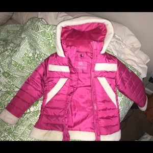 Girls Pink Winter Jacket Sz 7/8